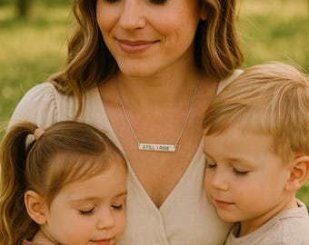 Still I Rise | Engraved Charm, Bar Necklace | Christmas Gift | Birthday Gift | Gifts for Her