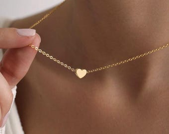 Dainty Heart Charm Necklace | 18K Gold PVD Stainless Steel