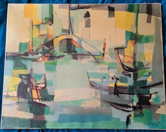 Marcel Mouly Venedig Print | 1960s Cubist Abstract Art (Reproduction)