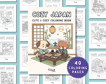 コージージャパン | かわいい塗り絵 | 大胆で簡単なデザイン40選 | PDFダウンロード