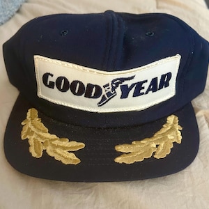 Set of 3 Vintage 1980's Goodyearracing Navy Hat With 