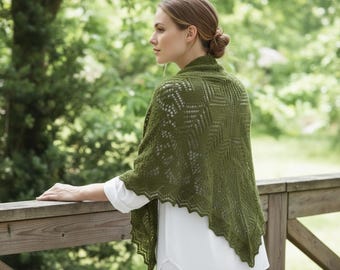 Strickmuster PDF Dreieckstuch Elegant Leichter Sommerschal