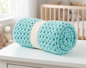 Crochet Blanket Pattern Simple Chunky Cozy Throw Beginner Easy PDF