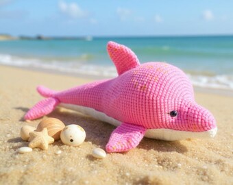 Crochet Dolphin Pattern PDF, Amigurumi Plush Toy Step by Step