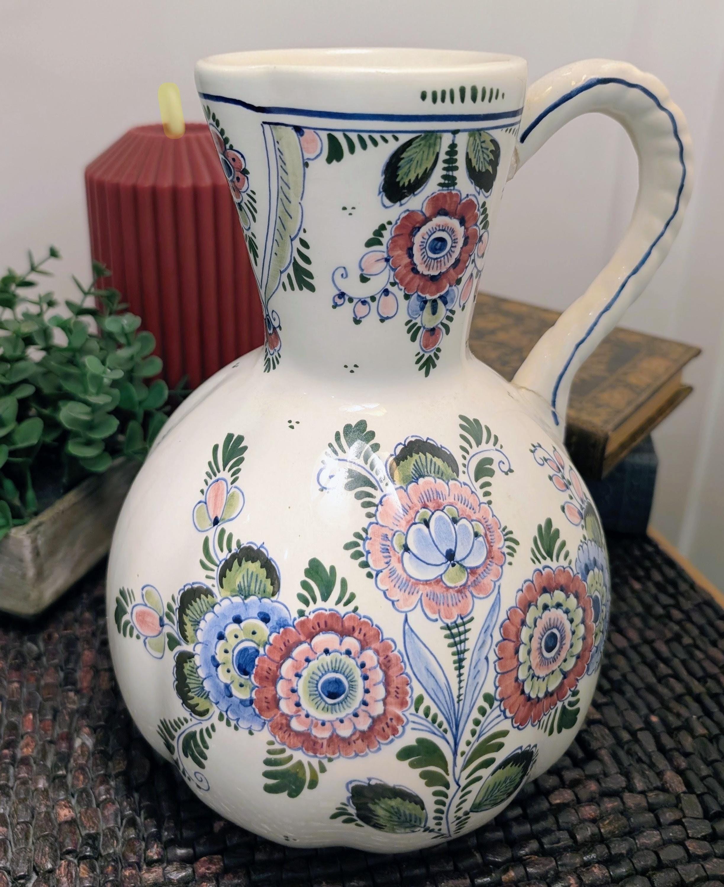 Delft Polychrome Pitcher - Etsy