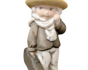 Figura de porcelana vintage de 4 pulgadas, bonita como una imagen, coleccionable, antigua, decoración para el hogar, regalo
