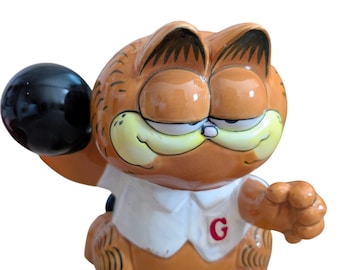 Hucha de cerámica vintage con figura de Garfield, de Jim Davis, artículo de colección.