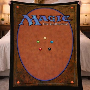 Magic: The Gathering Card Back Velveteen Plush Blanket | MTG Throw