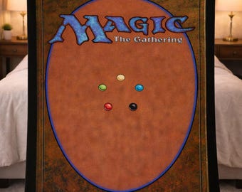 Magic: The Gathering Card Back Velveteen Plush Blanket | MTG Throw