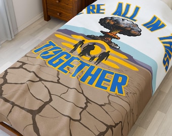 Op Fallout geïnspireerde pluche deken | Gamer-decor plaid