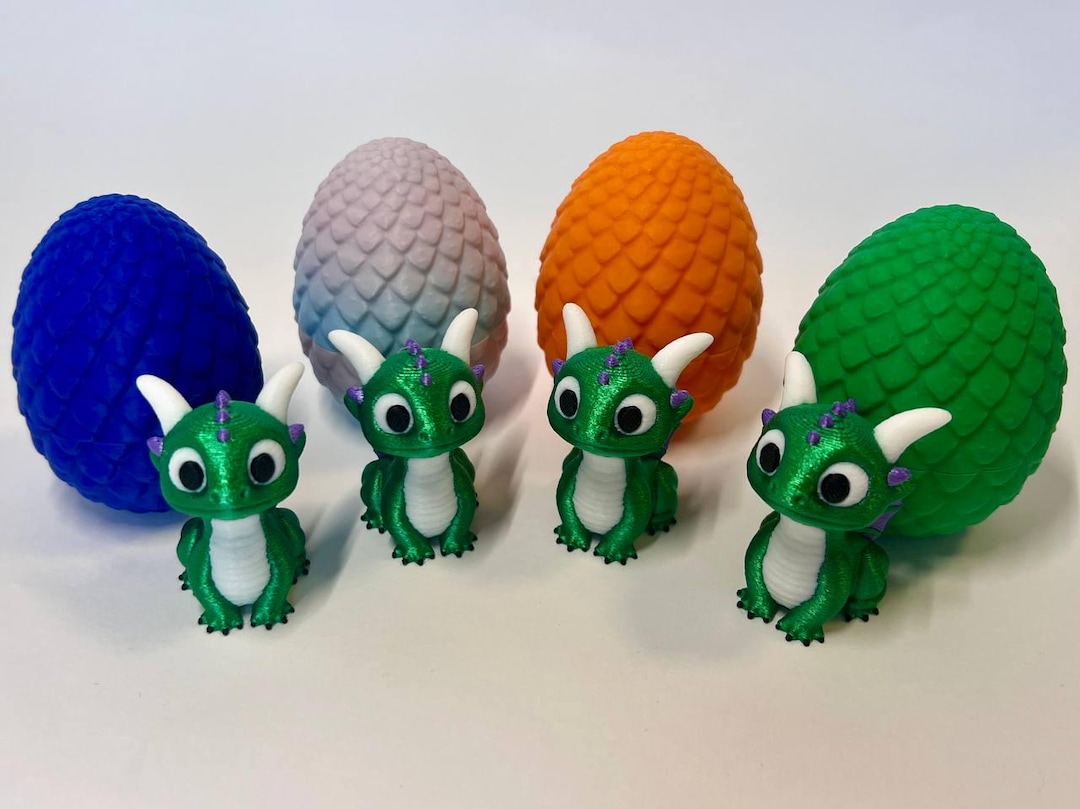 Dragons En Cristal Phosphorescent Imprimé En 3D Avec œuf, Dragon En Dragons En Cristal Phosphorescent Imprimé En 3D Avec œuf, Dragon En