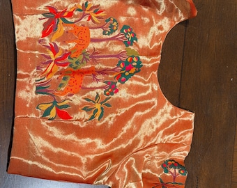 Paithani Blouse - Indian Silk Patterned Top (Size 32-42)