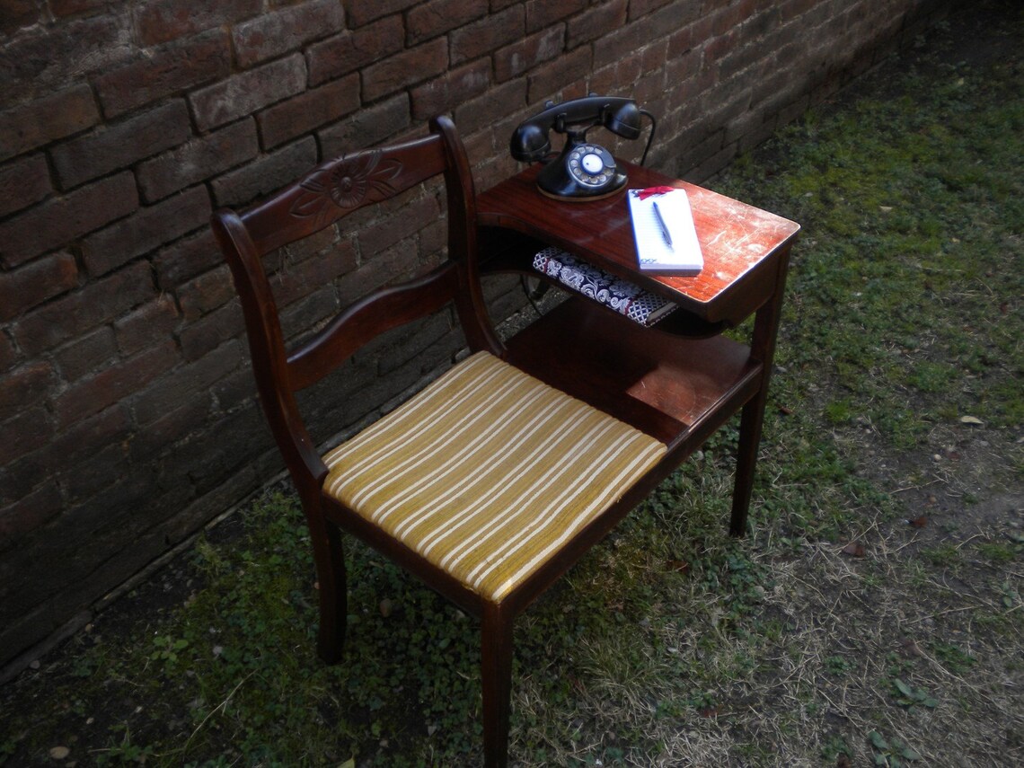 Vintage 1930s/40s Telephone TableDesk Etsy