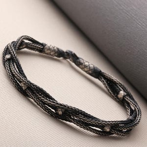 999 Sterling Silver Kazaziye Oxidized Bracelet Men, Celtic Woven Viking Weaved Hand Braided Anklet Women, Birthday Gifts Him Her Dad Father