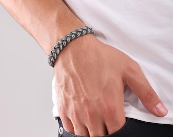 999 Sterling Silver Kazaziye Oxidized Bracelet Men, Weaved Celtic Woven Viking  Hand Braided Anklet Women, Birthday Gifts Him Her Dad Father