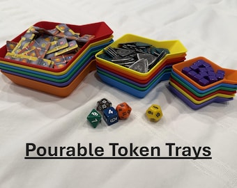 Gietbaar bordspel token lade stapelbare lade voor benodigdheden voor nerd cadeau voor nerd bordspelaccessoires lade cadeau voor bordspelliefhebber