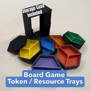 Board Game Token Tray Organizer for Coins Stackable Resource Supply Tray Gift for Nerd Board Game Accessories Tray Gift for Board Game Lover