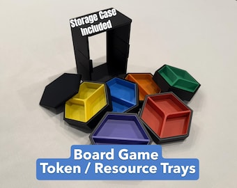 Bandeja organizadora para fichas de juegos de mesa, bandeja apilable para el suministro de recursos, regalo para nerds, bandeja para accesorios de juegos de mesa, regalo para amantes de los juegos de mesa.
