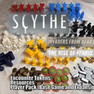 Segnalini risorsa per l'aggiornamento del gioco da tavolo Scythe Segnalino per l'aggiornamento dell'invasore da lontano Scythe Risorse per l'aggiornamento dei meeple Scythe Rise of Fenris