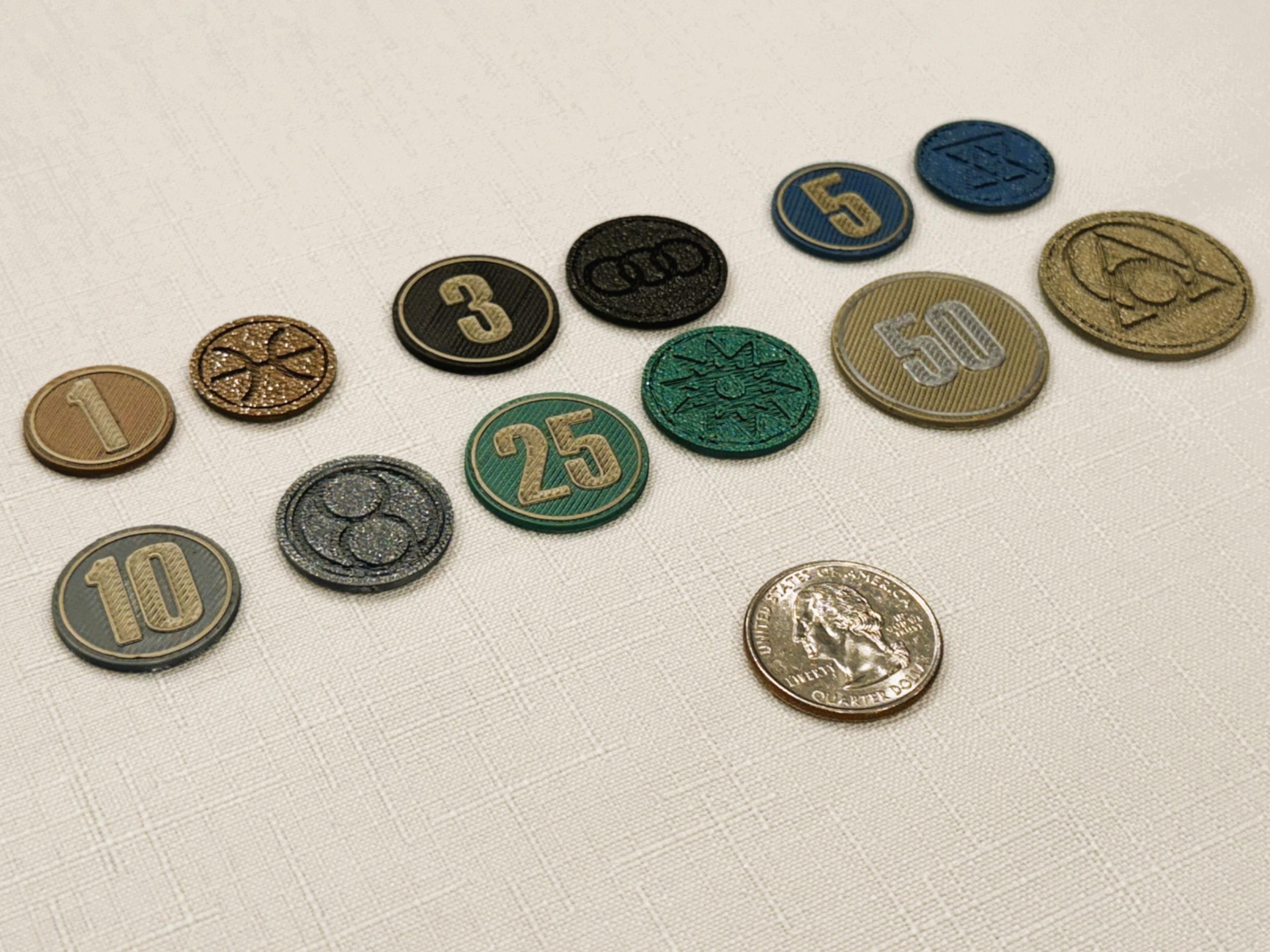 Universal Board Game Coins Upgrade for Strategy Games Money Tokens for ...