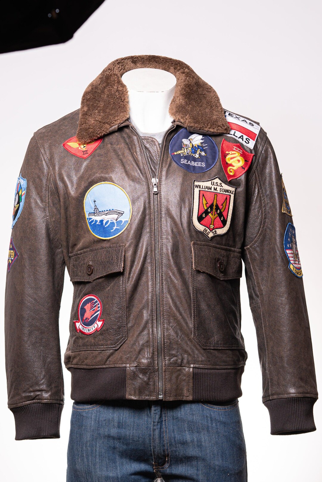 Handmade Men's Brown Top Gun Style Aviator Flight A2 Leather Jacket - Etsy
