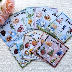 Mini Savings Challenges Bundle - Laminated Monthly themed Trackers