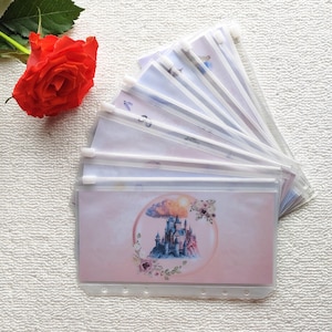 Personalised A6 zipper Cash Envelopes - Laminated Inserts with customisable Vinyl Labels