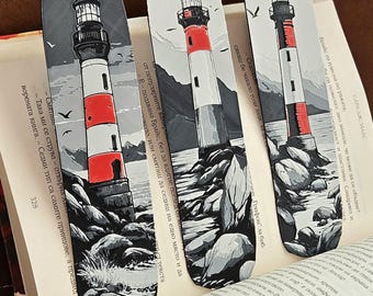 Marque-page phare : oeuvres d'art sur les eaux côtières [LOT DE 3]