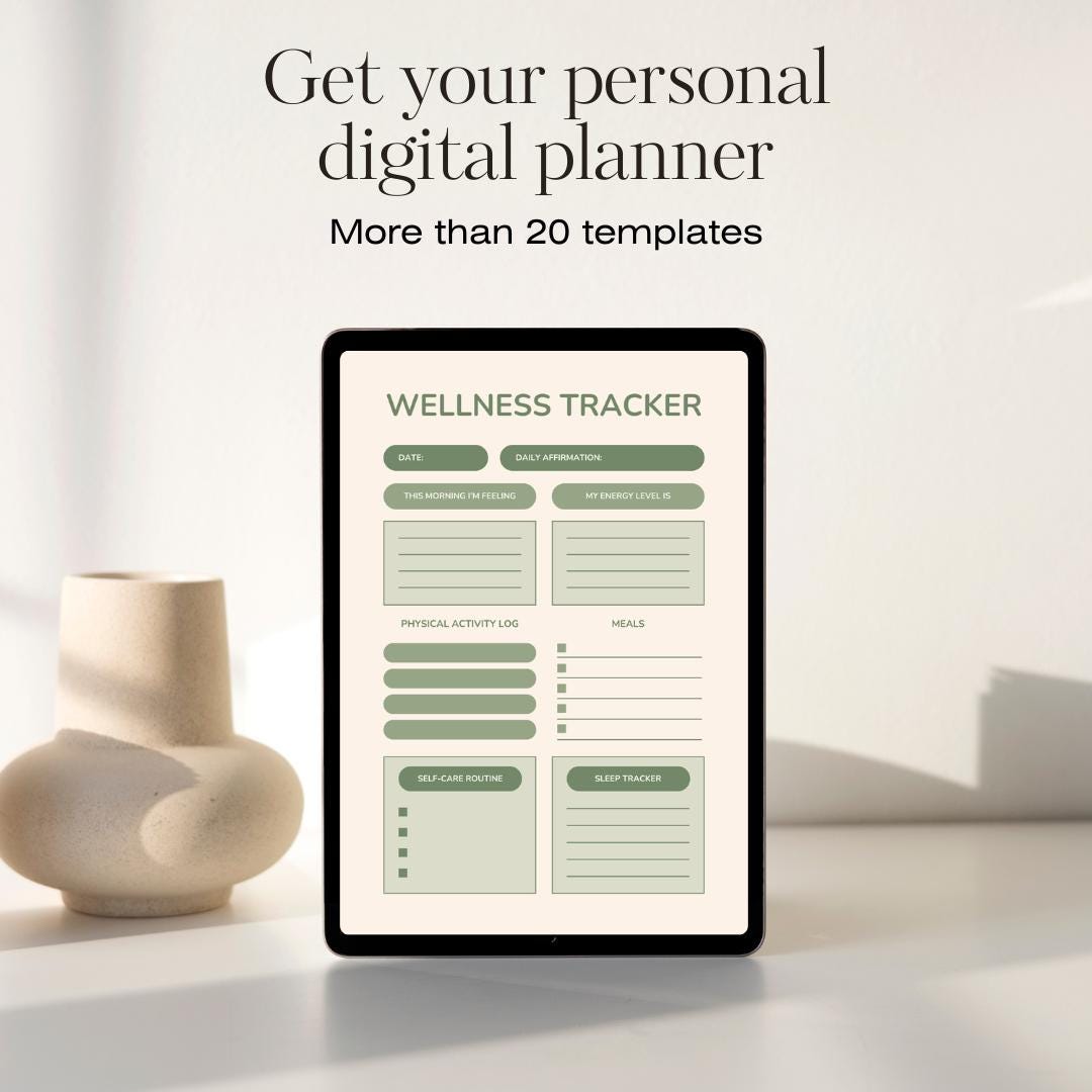 Digital Personal Planner Printable PDF - Etsy
