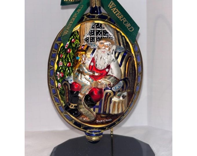 Waterford Holiday Heirlooms Ornament LIMITED EDITION Santa & Child NIB ...