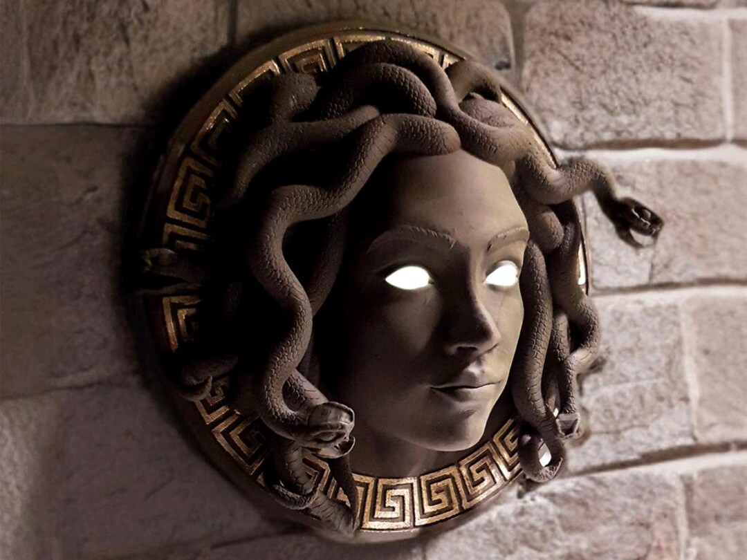 Medusa LED Wall Decor – Greek Mythology Sculpture - Etsy