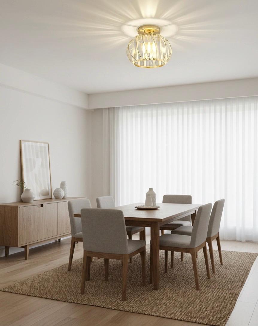 Lampadario Da Soffitto Art Déco Con Gancio In Ottone Anticato: Tocco Retrò Per La Tua Casa - 2