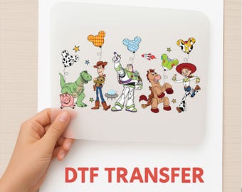 Toy Story DTF, Disney-gangblad, Heat Transfer Print, Klaar om af te drukken, Hoge kwaliteit DTF, DTF filmpersonages, Buzzlightyear-overdracht