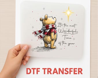It's The Most Wonderful Time Of The Year dtf, Pooh Christmas DTF, Heat Transfer Print, Ready To Print, High Quality Dtf, Winnie Gang Sheet