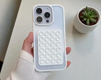 3D Suction Cup iPhone Case – Clear Candy Color, Shockproof Bumper