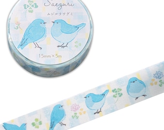 Washi Tape Roll | 15mmx5m | NB.Co | Birds | Blue Bird