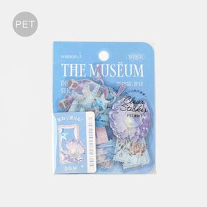 BGM | 30 pcs | Clear Seal Stickers | The Museum | Blue Shell