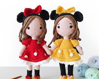 Cici Doll – Handmade Crochet Doll 25 cm | Mouse Inspired Amigurumi | Soft Toy Gift