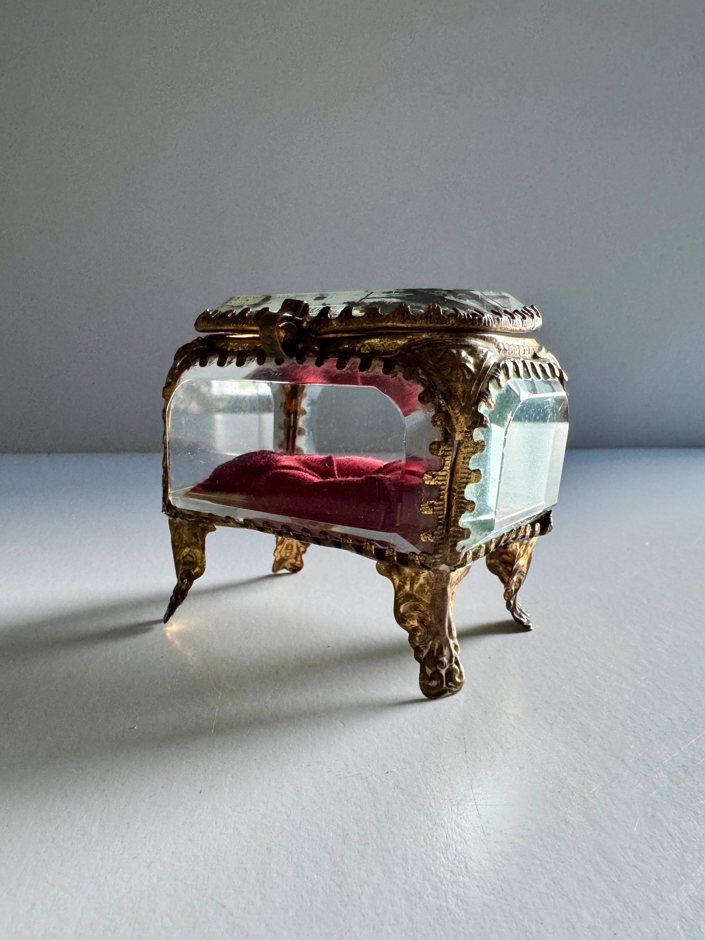 French Souvenir Glass Box - Etsy