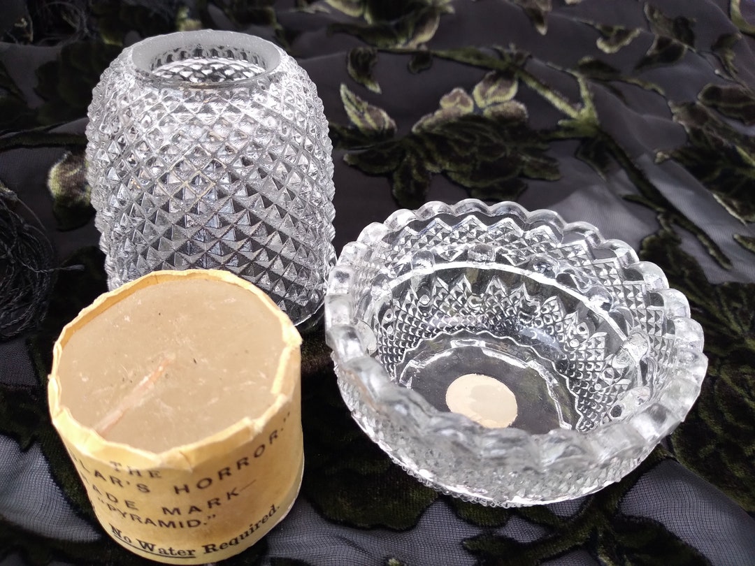 Antique Fairy Lamp Candle Holder Hobnail England Made Unused Etsy