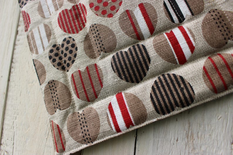 Christmas gift for the cook Kitchen Pot Holder Pot Holder With Colorful Hearts Linen Pot Holder
