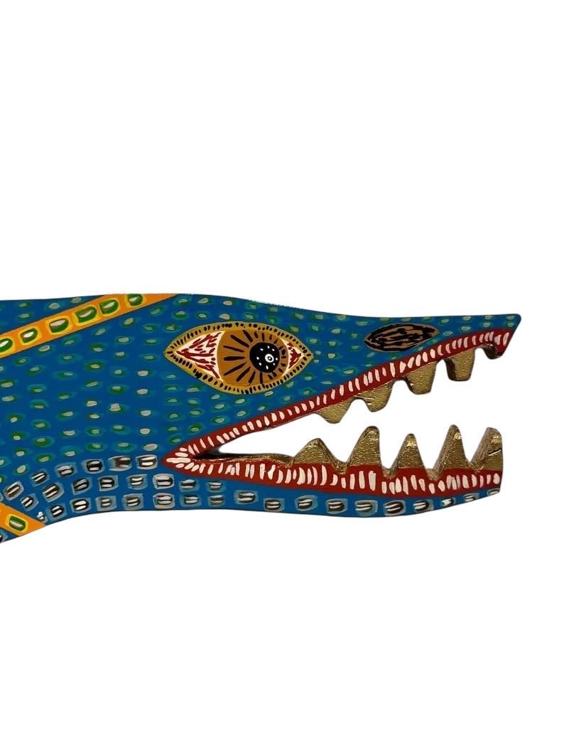 Barracuda Arrow Fish – Original Hand-Cut Wood Painting – Signed & Documented image 3