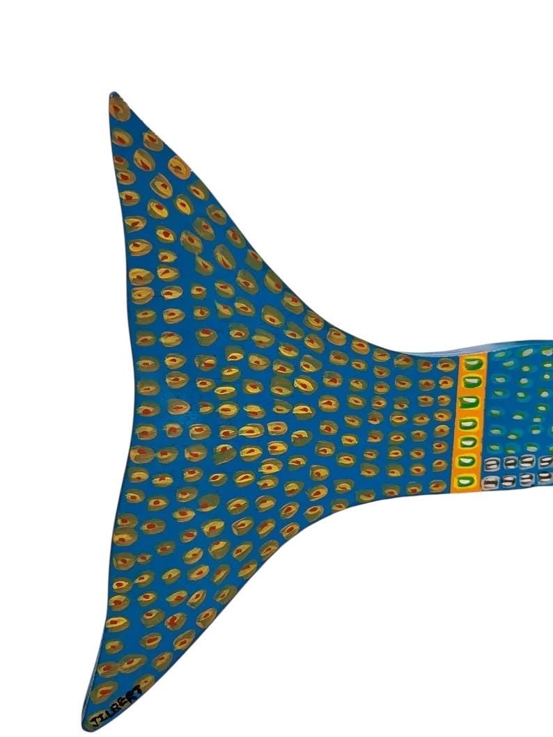 Barracuda Arrow Fish – Original Hand-Cut Wood Painting – Signed & Documented image 7