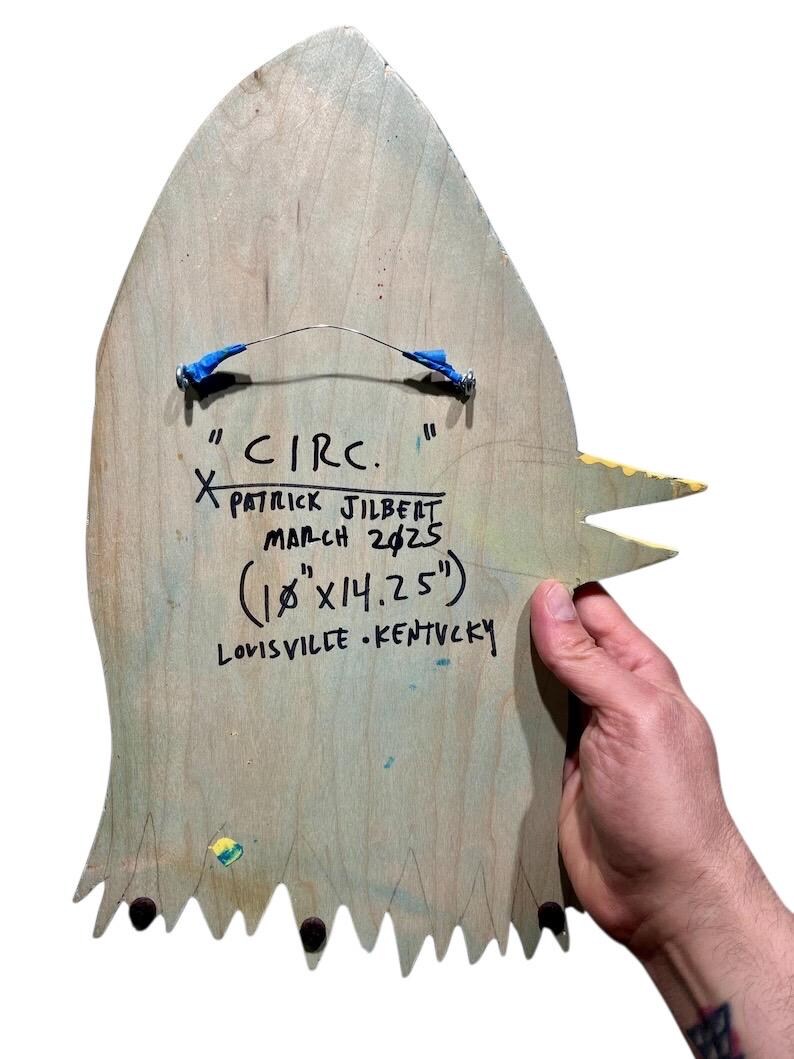 Circ Bird – Abstract Hand-Cut Wood Painting – Signed & Documented image 6
