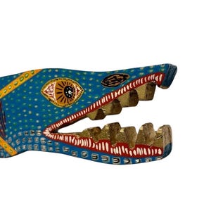 Barracuda Arrow Fish – Original Hand-Cut Wood Painting – Signed & Documented image 2