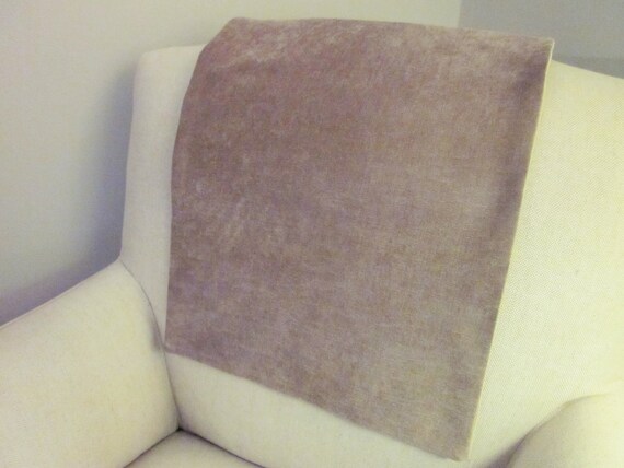 Headrest Chair Protector Or Cover Taupe Velveteen Fabric Etsy