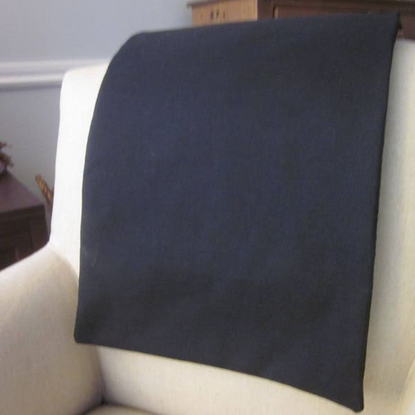 Protège-tête ou housse d'appui-tête, tissu coton canard noir, 69 x 14 pouces, housse d'appui-tête pour fauteuil inclinable/fauteuil/canapé, antimacassar