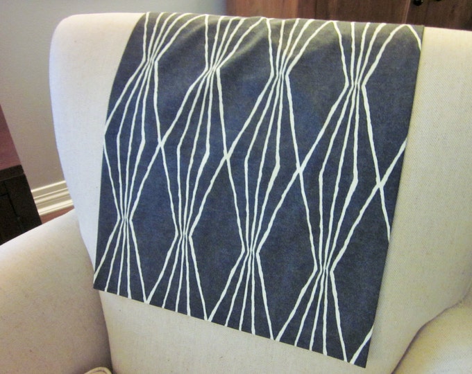 Headrest Chair Protector or Cover Charcoal Ivory Cotton Etsy
