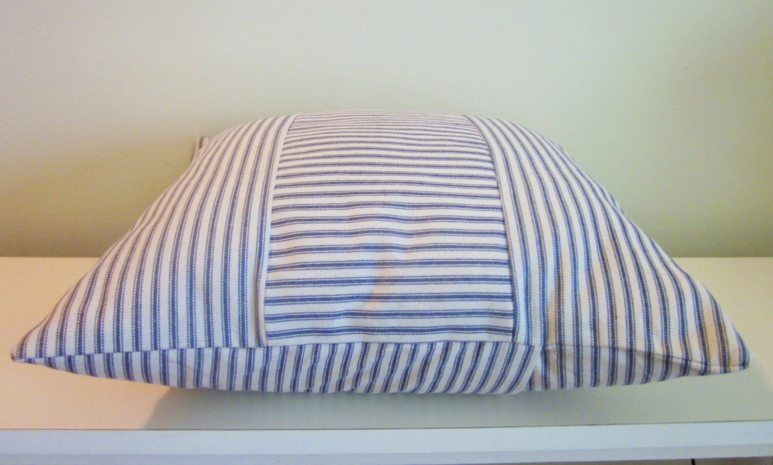 Blue Ticking Pillow Cover Decorative Pillow 20 and Etsy