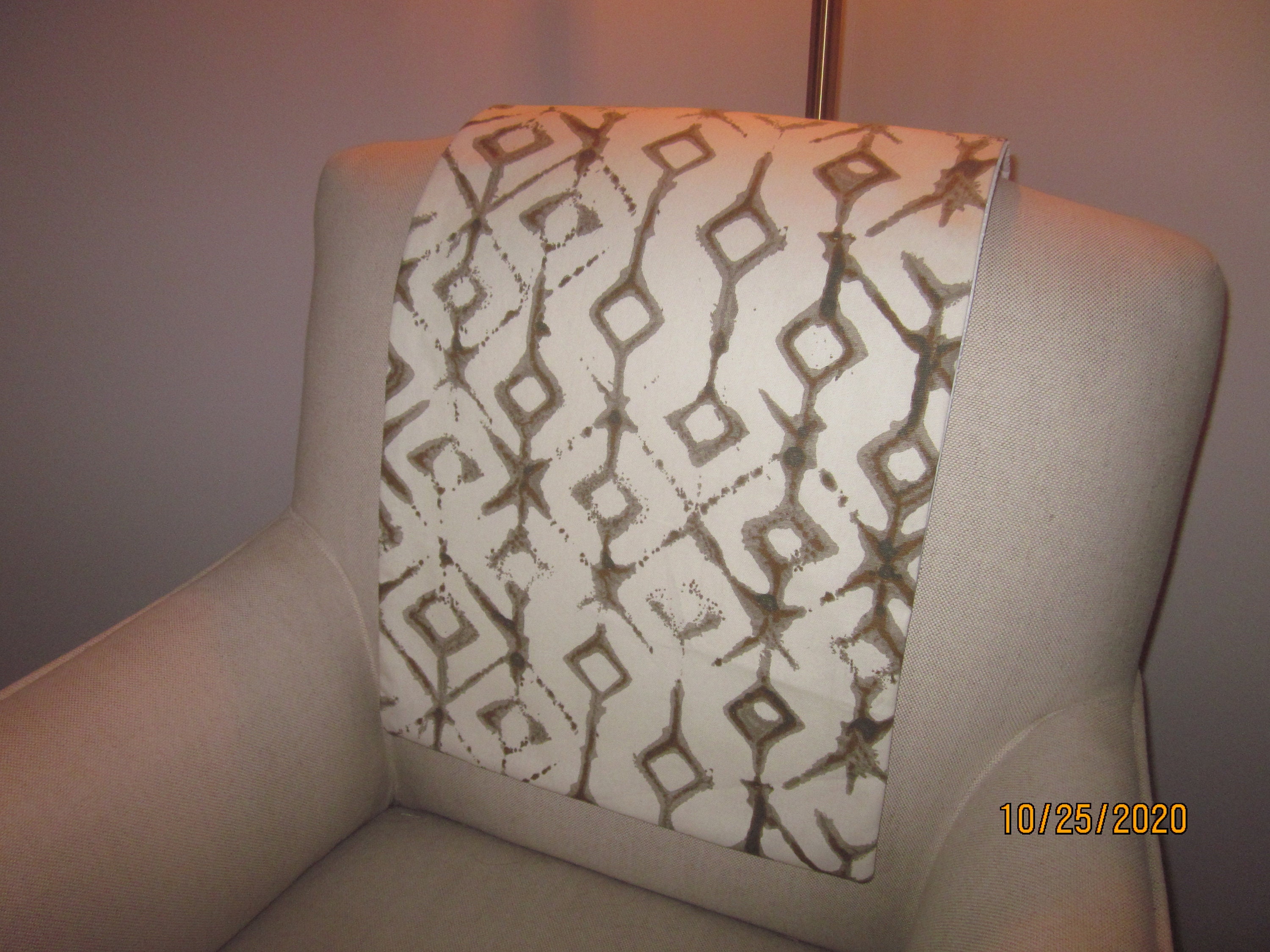 Headrest Chair Protector or Cover 30 x 14 Brown Etsy